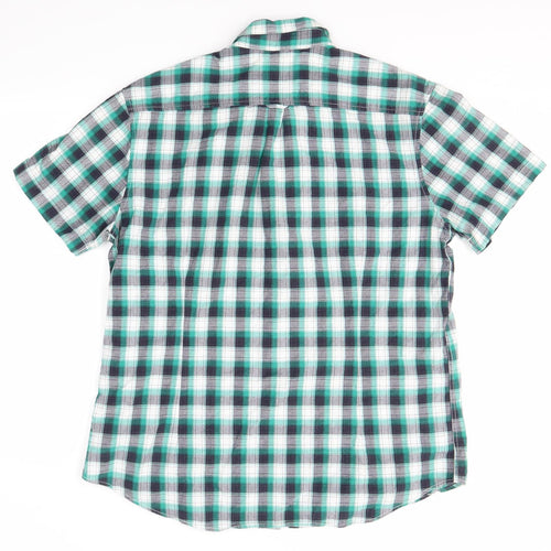 Burton Mens Green Check   Button-Up Size XL