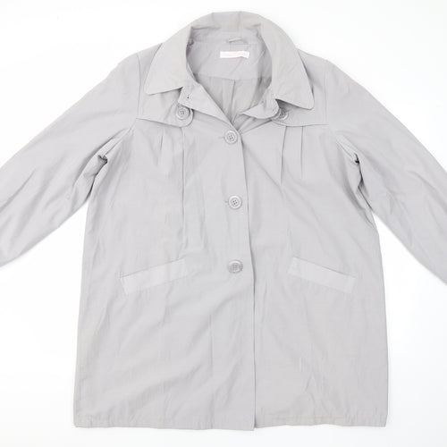 Casual Comfort Womens Grey   Overcoat Coat Size 16