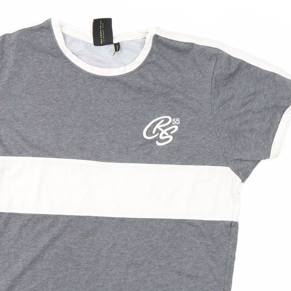 Crosshatch Mens Grey    T-Shirt Size M