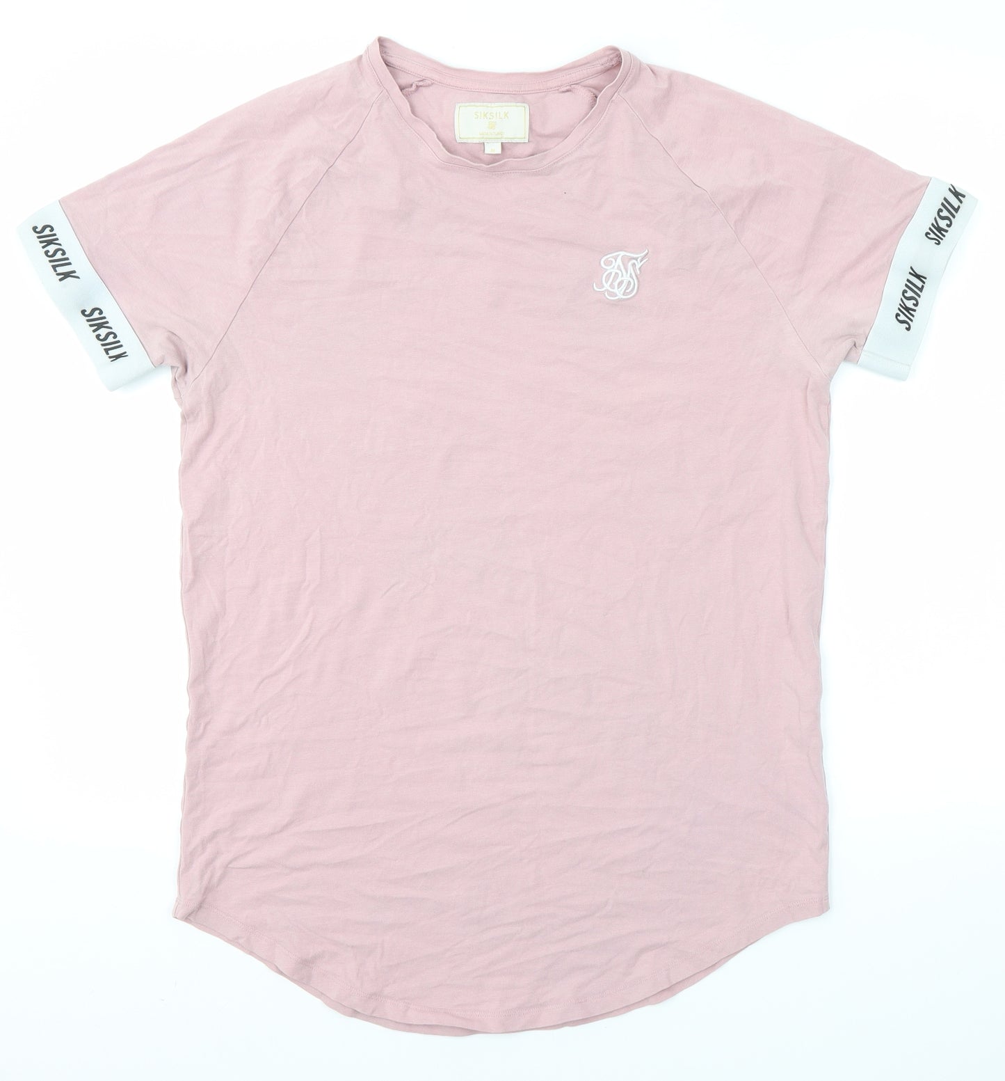 SikSilk Mens Pink    T-Shirt Size M