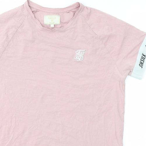 SikSilk Mens Pink    T-Shirt Size M