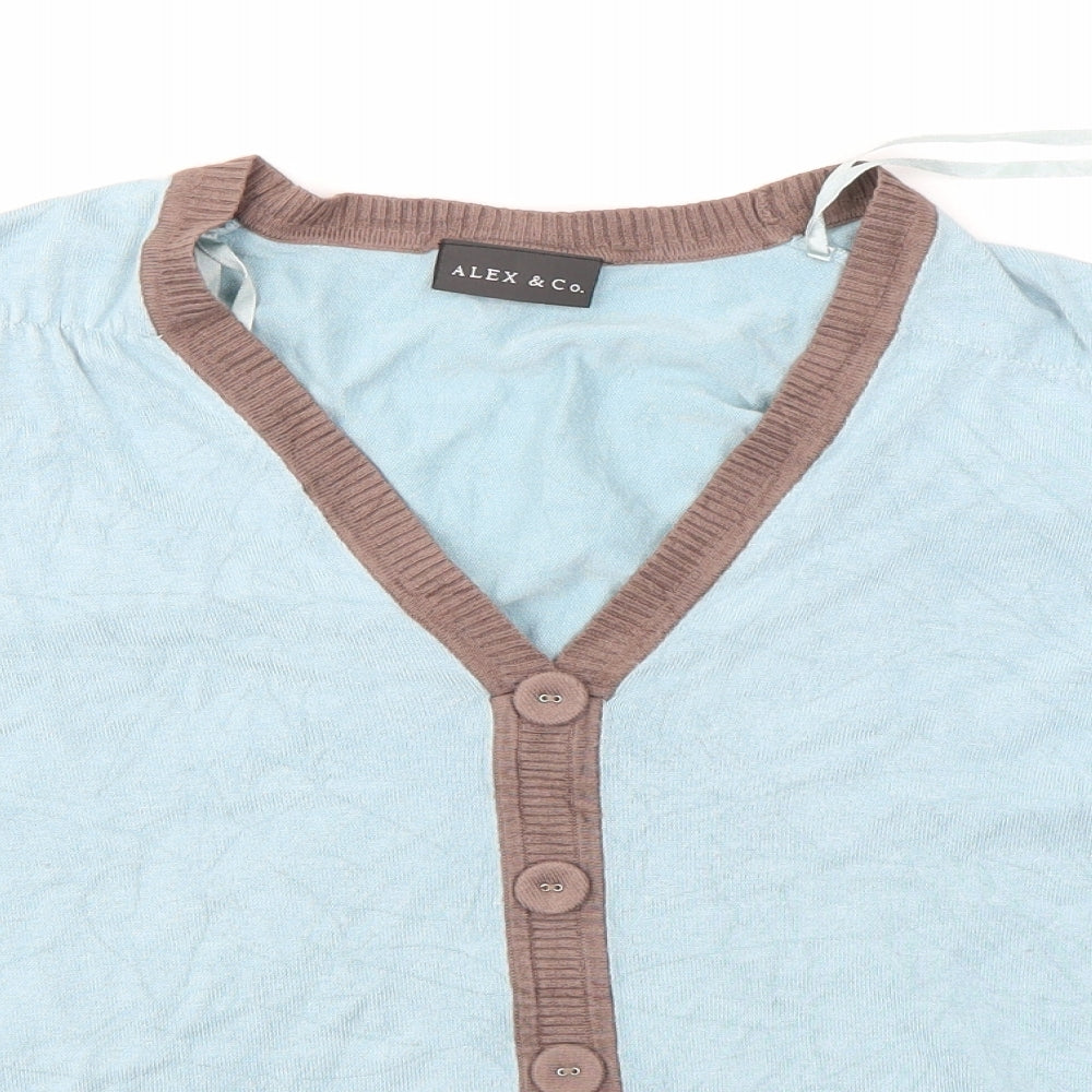 Alex & Co Womens Blue   Cardigan Jumper Size 12