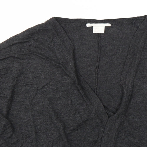 H&M Womens Grey   Cardigan Jumper Size M