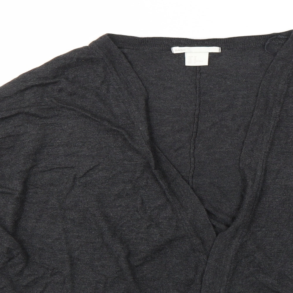 H&M Womens Grey   Cardigan Jumper Size M