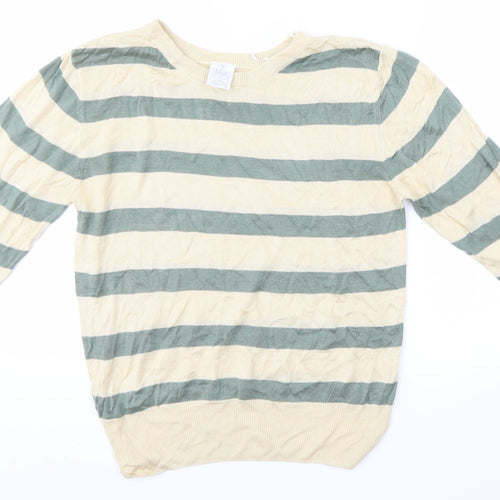 Mix Mens Multicoloured Striped  Pullover Jumper Size L