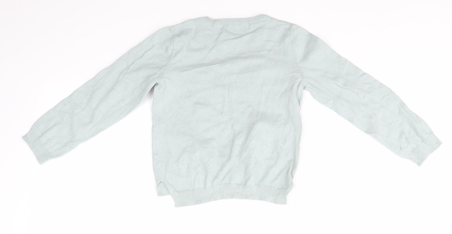 H&M Girls Green   Pullover Jumper Size 4-5 Years