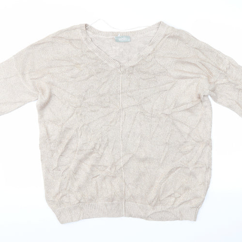 Wallis Womens Gold   Pullover Jumper Size M