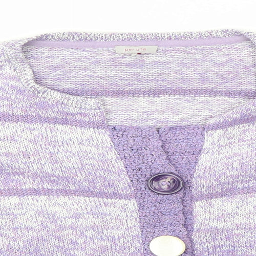 m&s Womens Purple   Cardigan Jumper Size 14
