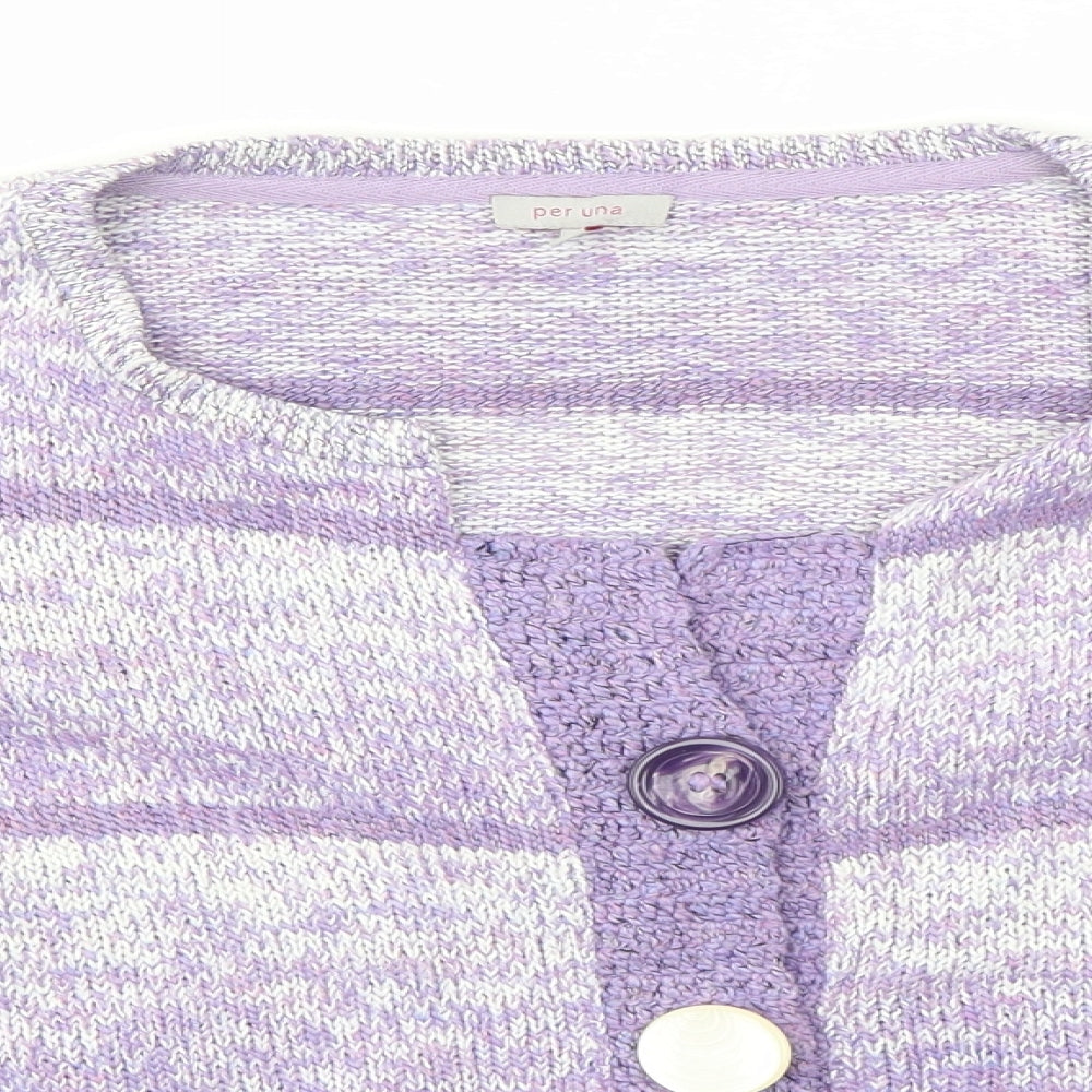 m&s Womens Purple   Cardigan Jumper Size 14