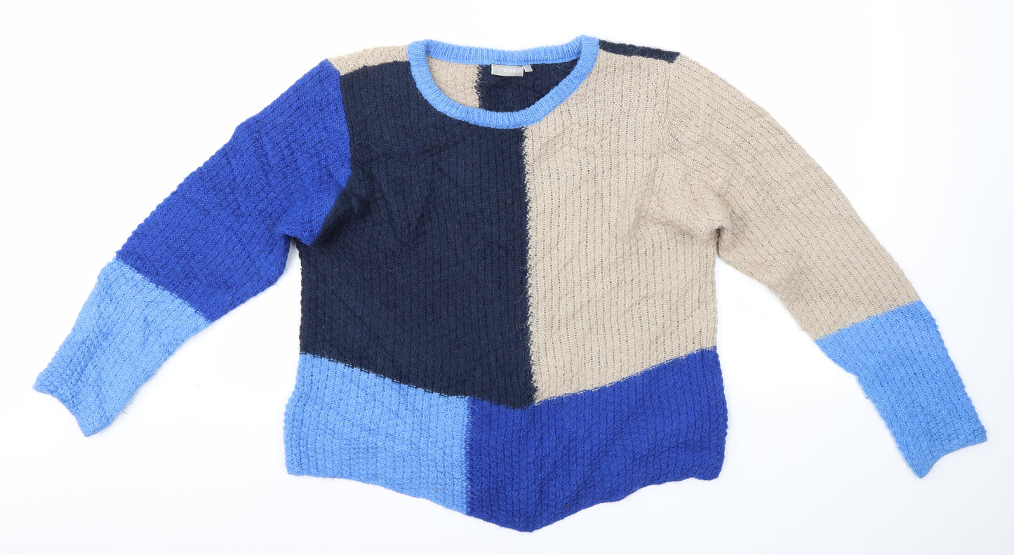Fransa Womens Multicoloured   Pullover Jumper Size L