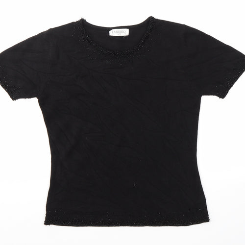 Fabrizio Womens Black   Pullover Jumper Size S