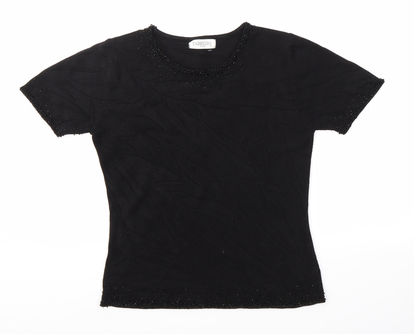 Fabrizio Womens Black   Pullover Jumper Size S