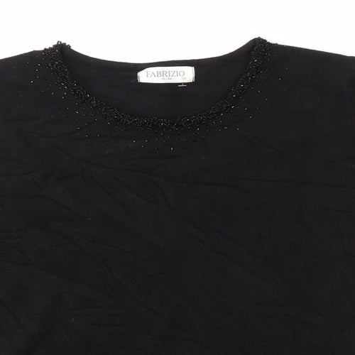 Fabrizio Womens Black   Pullover Jumper Size S
