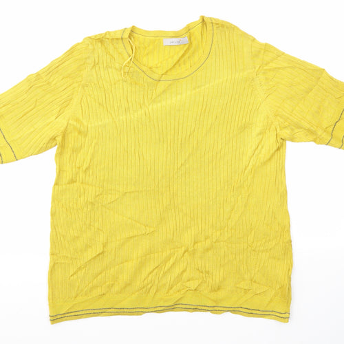 M&S Womens Yellow   Basic Blouse Size 20