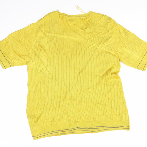 M&S Womens Yellow   Basic Blouse Size 20
