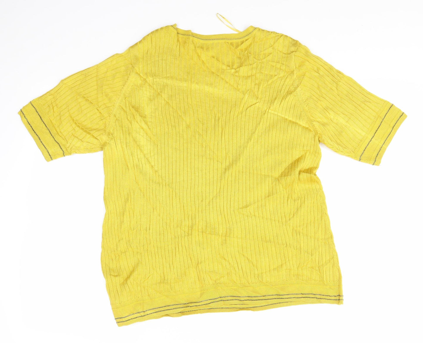 M&S Womens Yellow   Basic Blouse Size 20