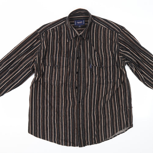Figaretti Mens Brown    Button-Up Size L