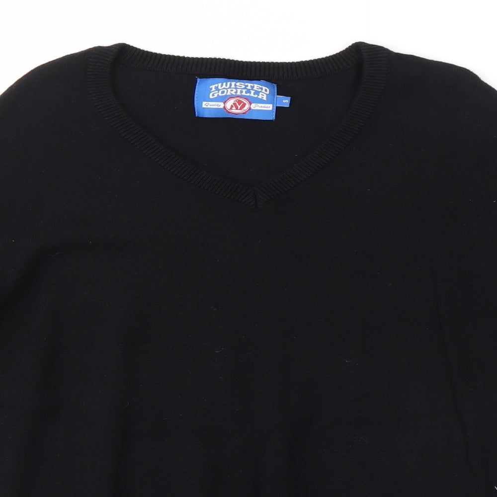 Twisted Gorilla Mens Black   Pullover Jumper Size S