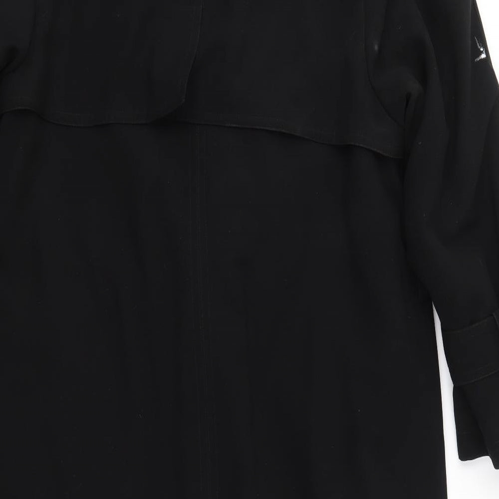 FS Womens Black   Overcoat Coat Size 14