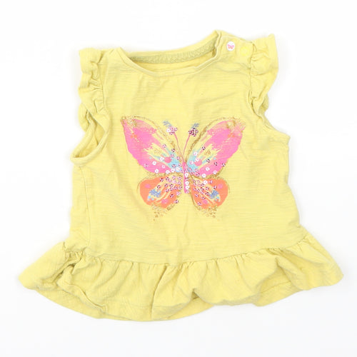 Mothercare Baby Yellow   Basic Blouse Size 9-12 Months