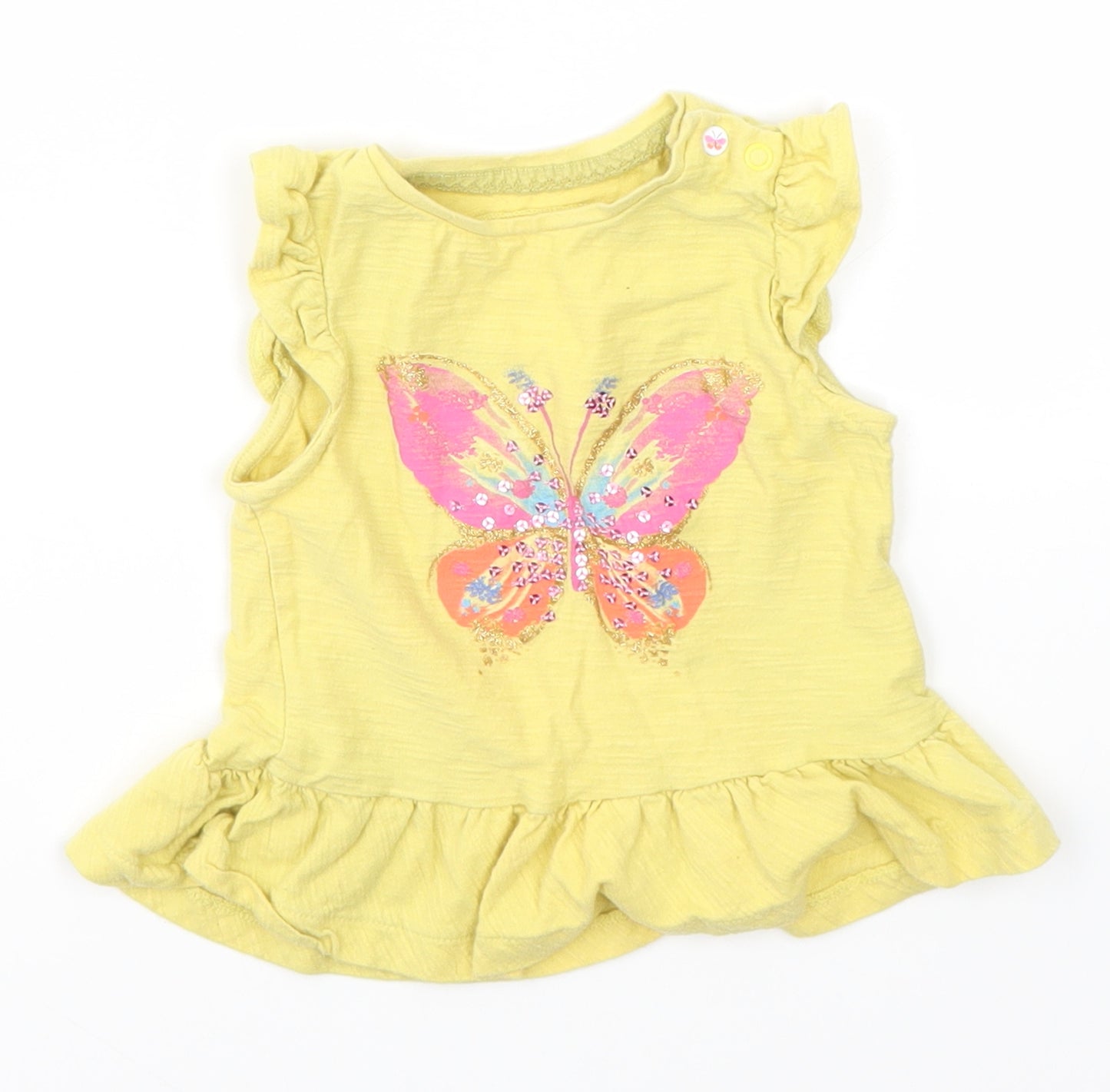 Mothercare Baby Yellow   Basic Blouse Size 9-12 Months