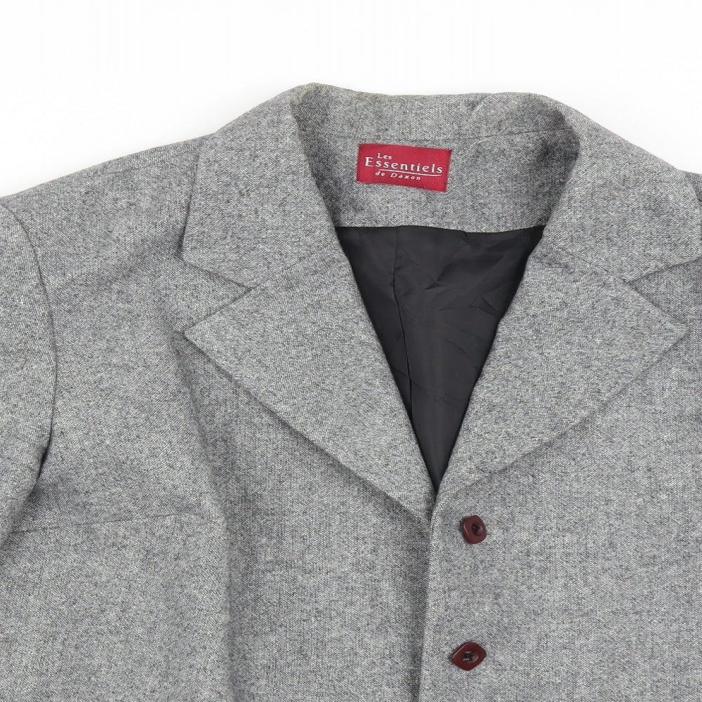 LES ESSENTIELS Womens Grey   Jacket Suit Jacket Size 24