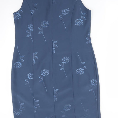 BONMARCHE Womens Blue Floral  Pencil Dress  Size 14