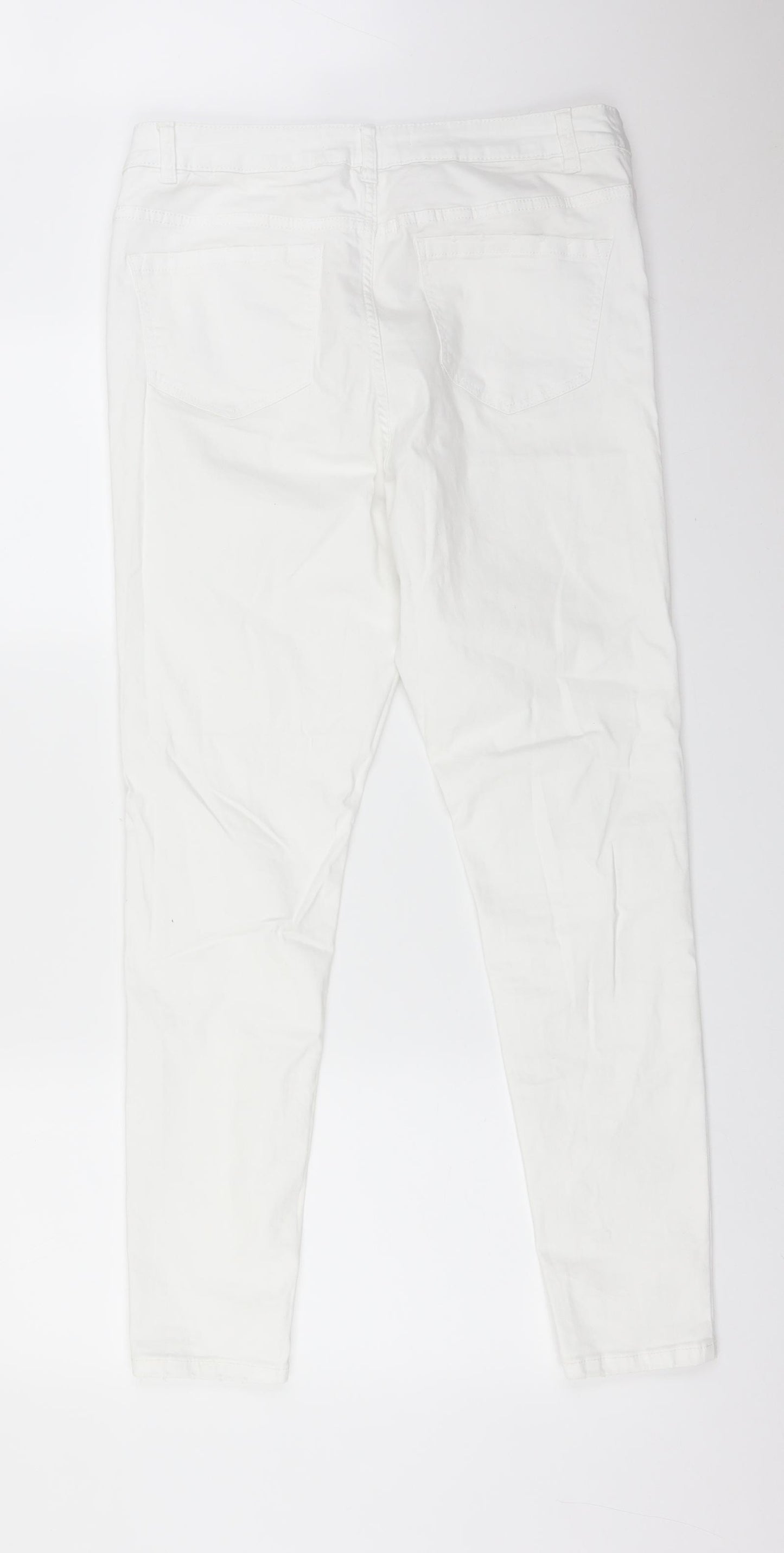 George Womens White   Skinny Jeans Size 14 L29 in