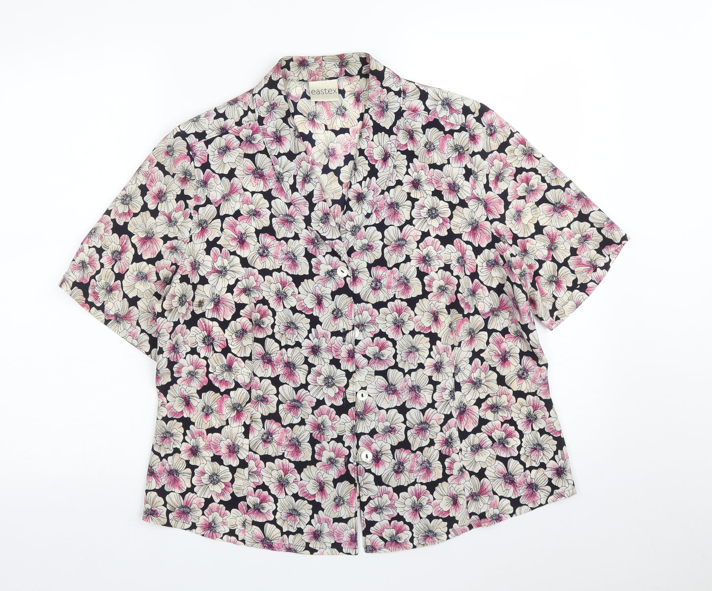 Eastex Womens Multicoloured Floral  Basic Button-Up Size 14