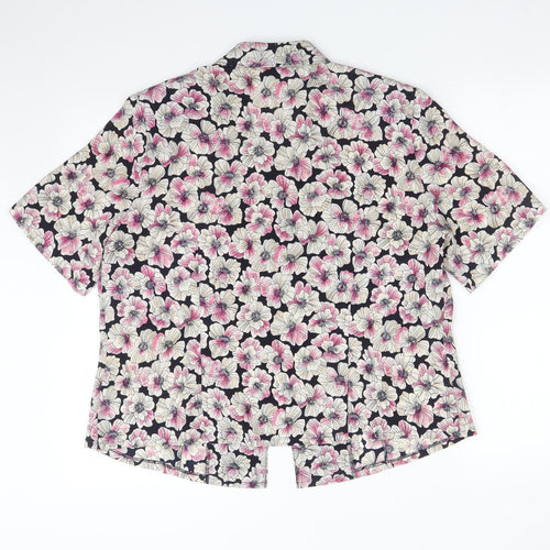 Eastex Womens Multicoloured Floral  Basic Button-Up Size 14