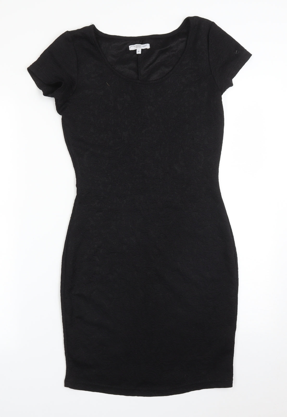 New Look Womens Black Floral  Bodycon  Size 10
