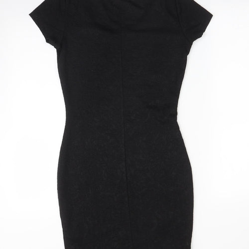 New Look Womens Black Floral  Bodycon  Size 10
