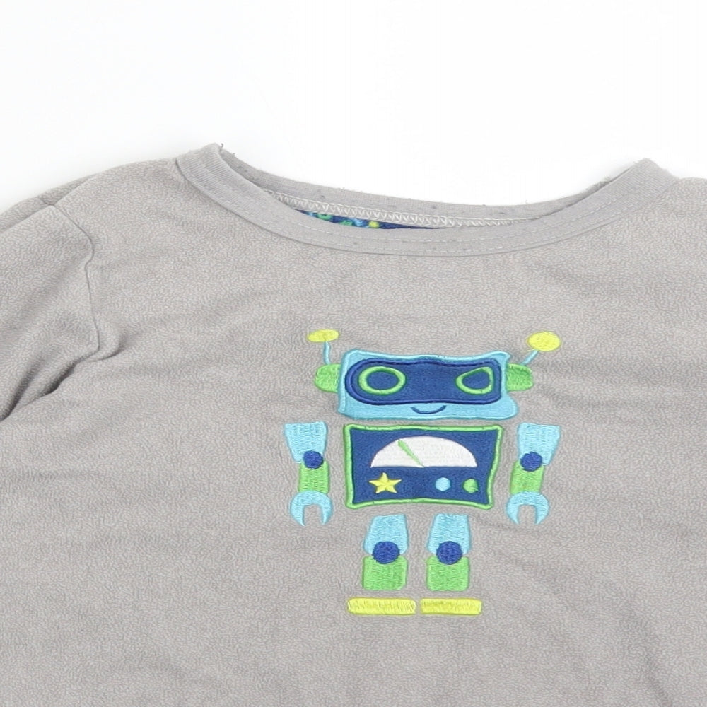 Primark Boys Grey   Pullover Sweatshirt Size 6-7 Years  - ROBOT