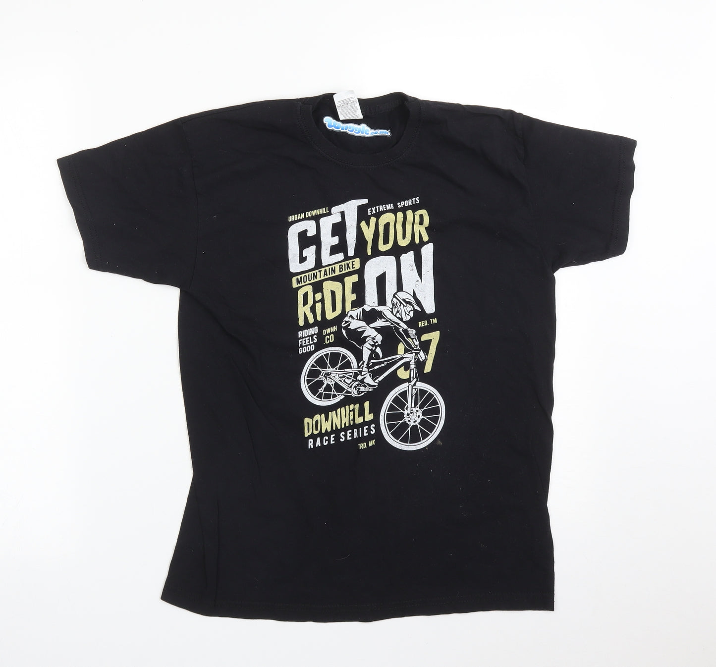 Fruit of the Loom Boys Black   Basic T-Shirt Size 12-13 Years  - MOUNTAIN BIKE