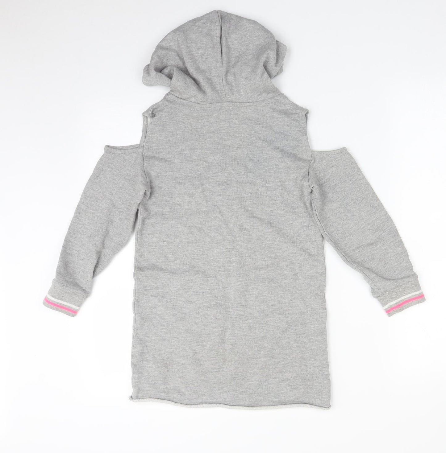 River Island Girls Grey   Pullover Hoodie Size 7-8 Years