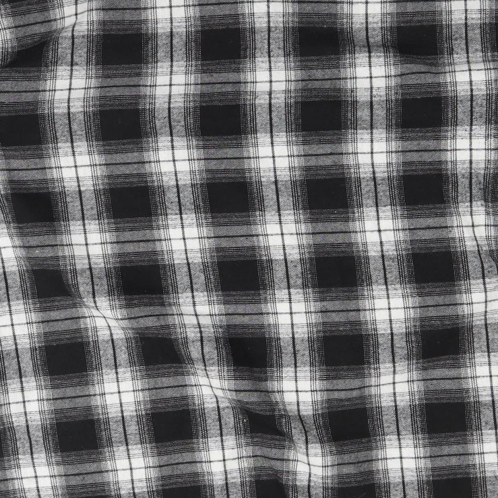 PRETTYLITTLETHING Womens Multicoloured Check  Basic Button-Up Size L