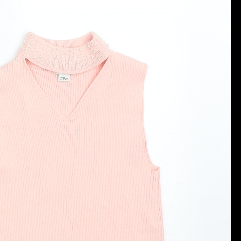 River Island Girls Pink   Basic T-Shirt Size 7-8 Years