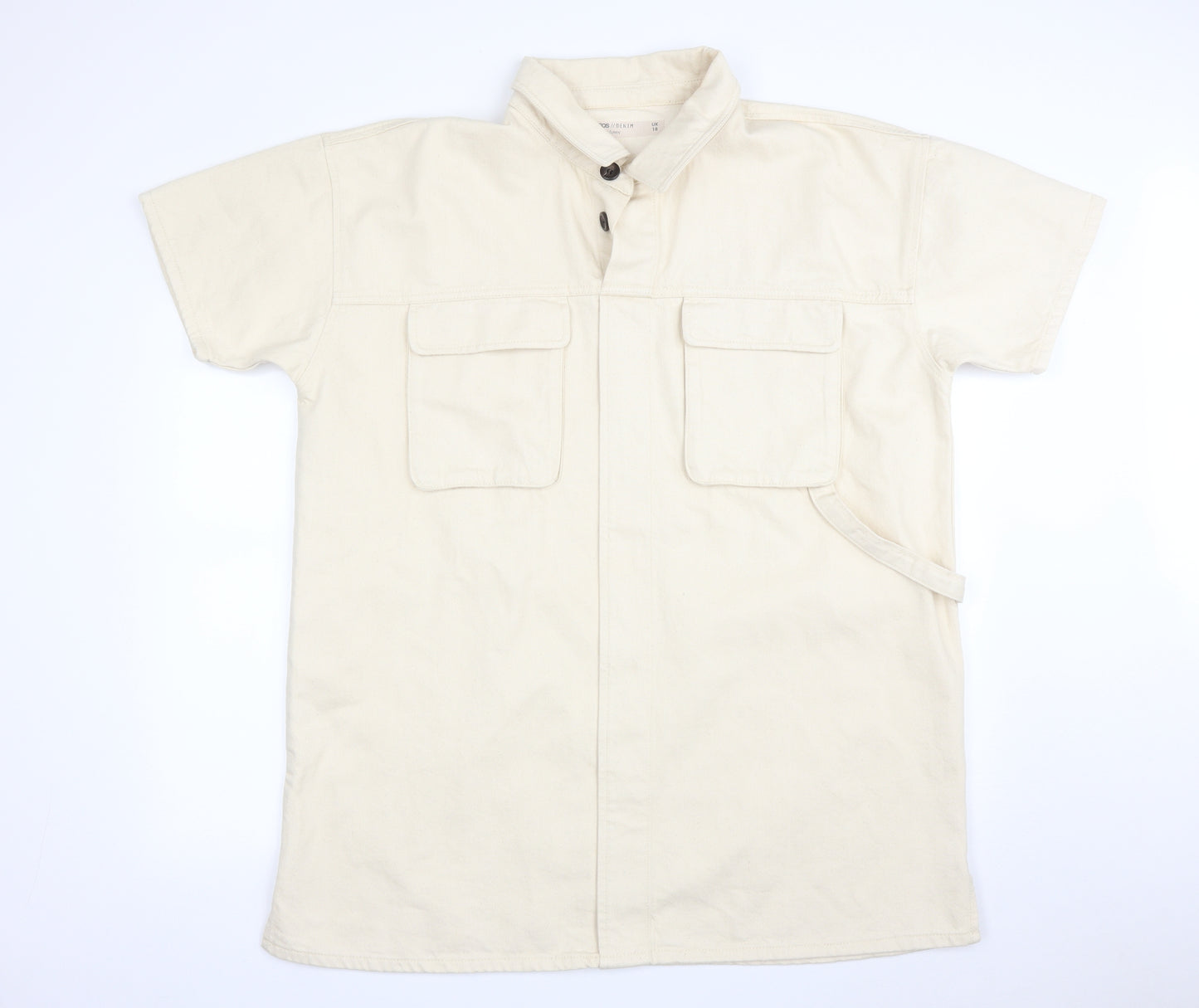 ASOS Womens Beige   Shirt Dress  Size 18
