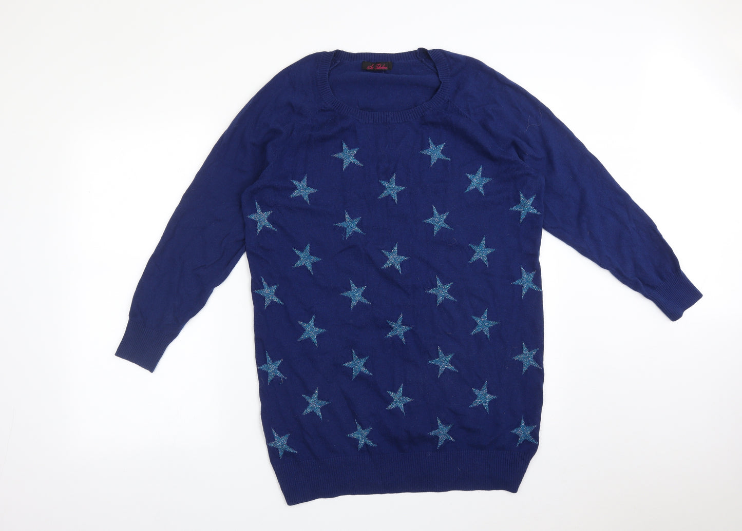 So Fabulous Womens Blue   Pullover Sweatshirt Size 16  - STARS