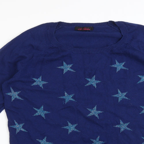 So Fabulous Womens Blue   Pullover Sweatshirt Size 16  - STARS
