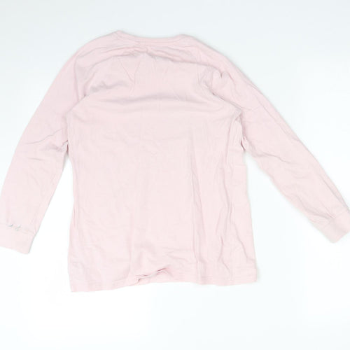 NEXT Girls Pink Solid   Pyjama Top Size 11 Years  - UNICORN RAINBOW