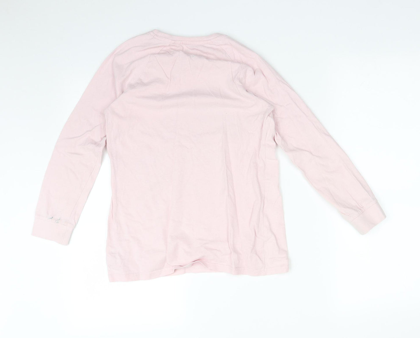 NEXT Girls Pink Solid   Pyjama Top Size 11 Years  - UNICORN RAINBOW