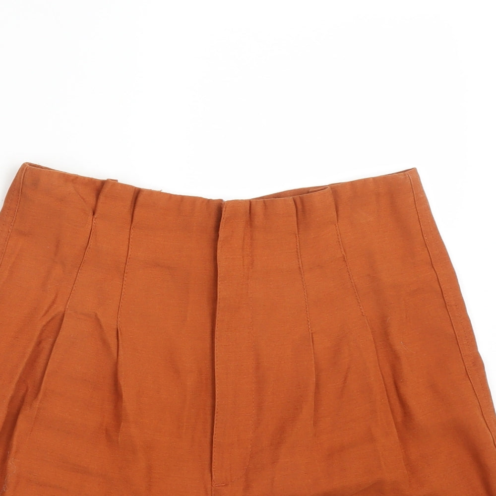 Miss Selfridge Womens Brown   Paperbag Shorts Size 8