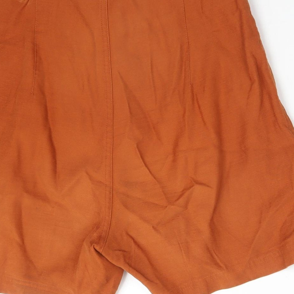 Miss Selfridge Womens Brown   Paperbag Shorts Size 8