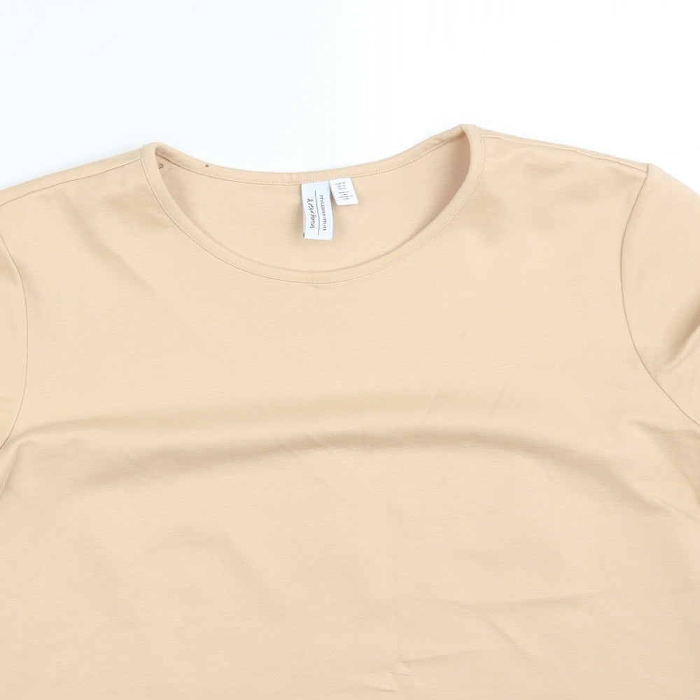 & Other Stories Womens Beige   Basic T-Shirt Size 14
