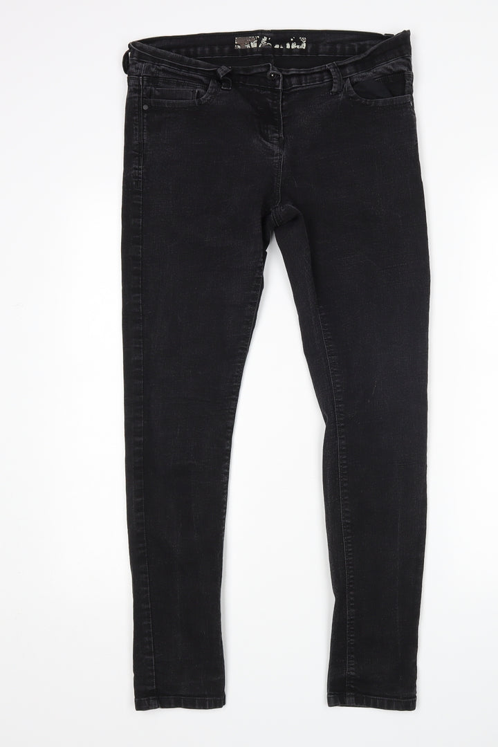Denim Co Womens Black Skinny Jeans Size 12 L29 in