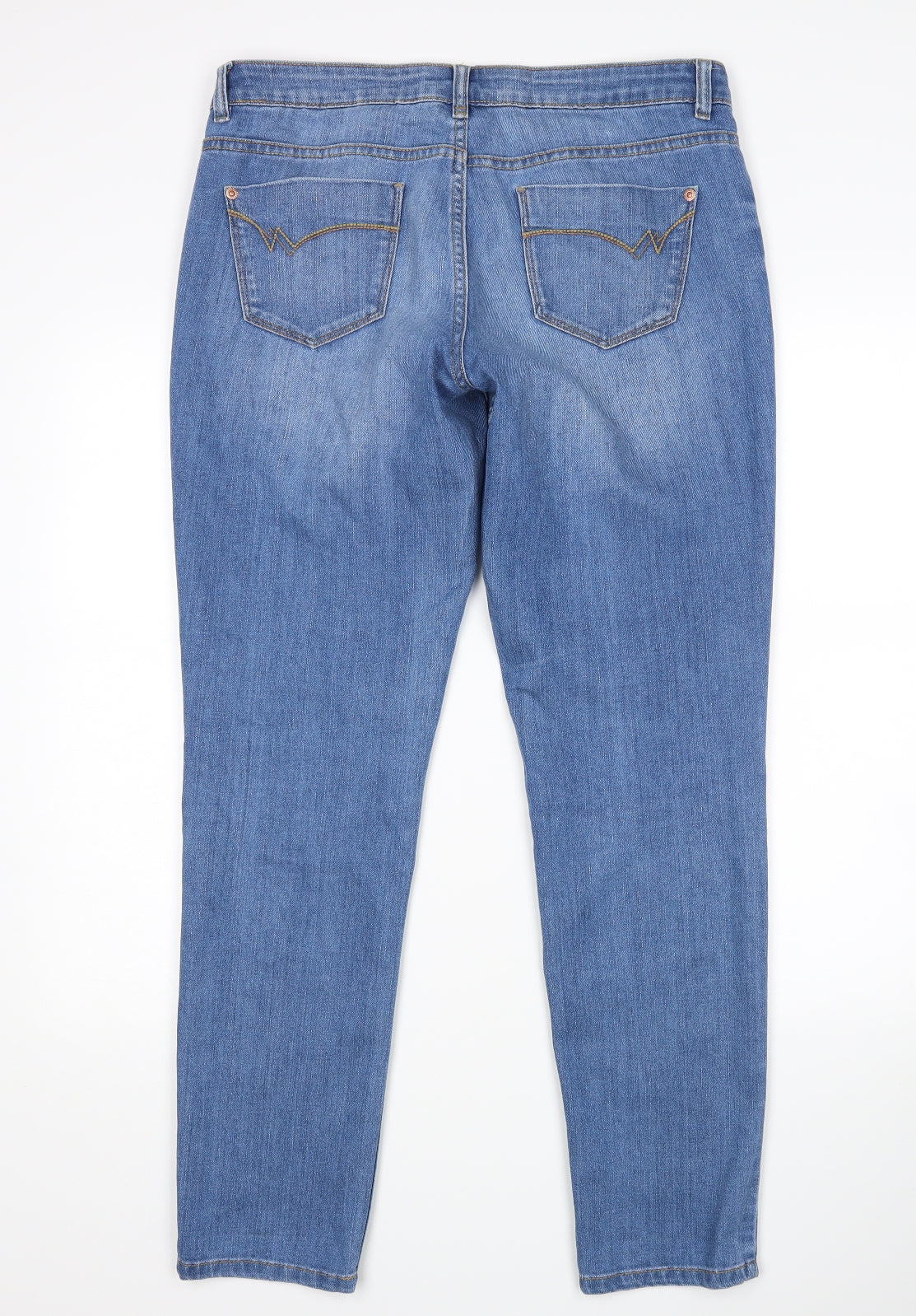 NEXT Womens Blue   Skinny Jeans Size 10 L30 in - Relaxed Skinny