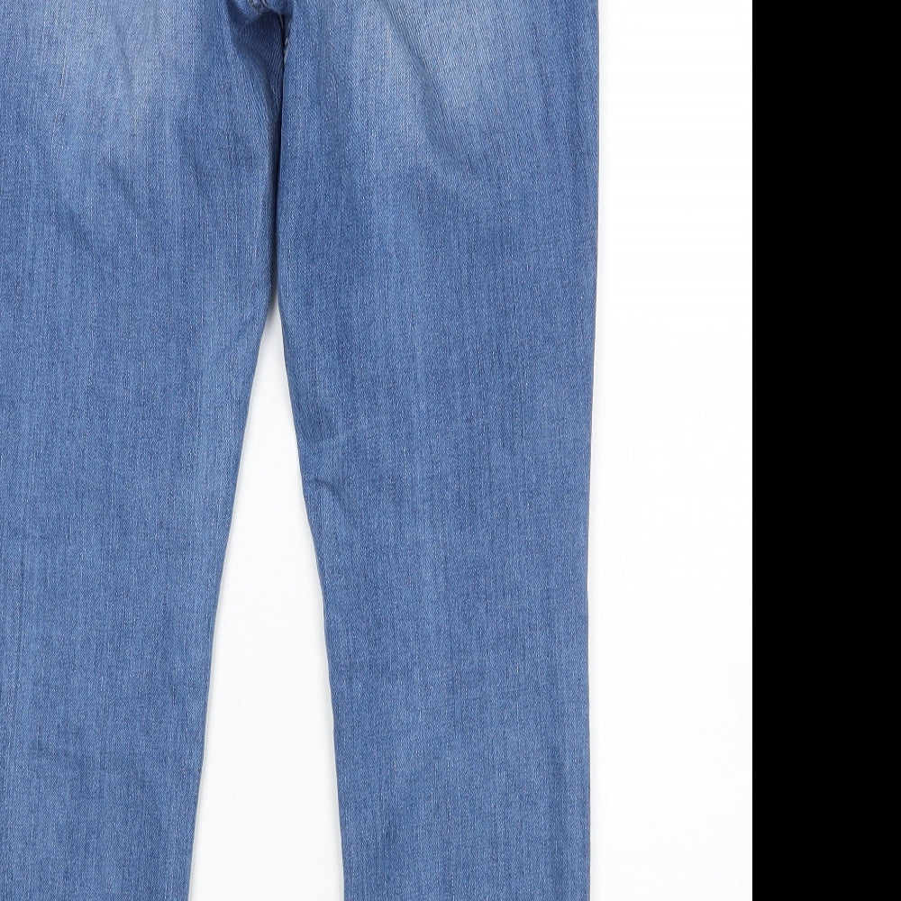 NEXT Womens Blue   Skinny Jeans Size 10 L30 in - Relaxed Skinny