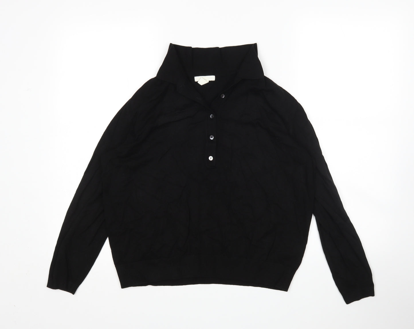 H&M Womens Black   Pullover Jumper Size L