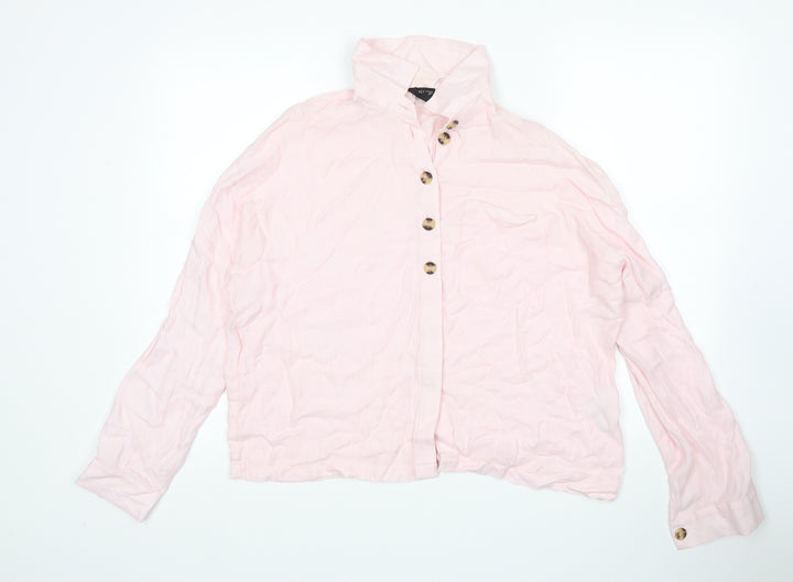 Topshop Womens Pink   Basic Button-Up Size 14
